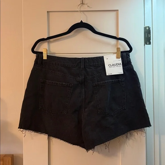 Dynamite Black Raw-Hem Denim Shorts Size 12 - Picture 5 of 5